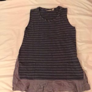 LOGO Sleeveless Top XXS Blue/Black/Grey with Pockets